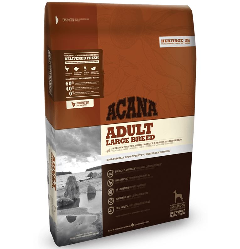 ACANA HERITAGE ВЪЗРАСТНА ГОЛЯМА ХРАНА снимка